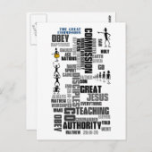Great Commission Mathew 28 (v1) Briefkaart (Voorkant / Achterkant)