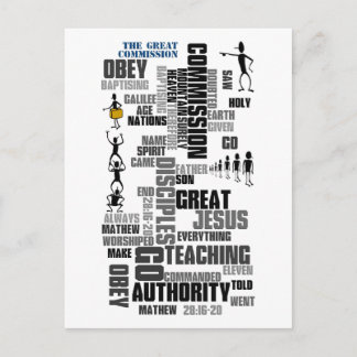 Great Commission Mathew 28 (v1) Briefkaart