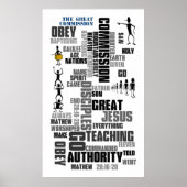 Great Commission Mathew 28 (v1) Poster (Voorkant)