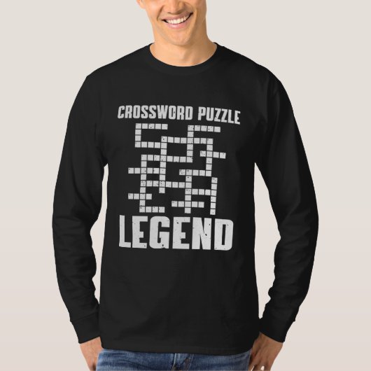 Great Crossword Puzzle Legend Costume Word Game T-shirt (Voorkant)
