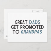 Great Dads Get Promoted to Grandpas Briefkaart (Voorkant / Achterkant)