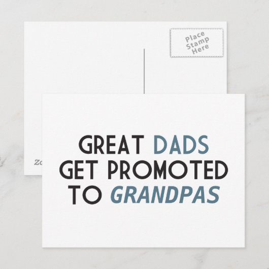 Great Dads Get Promoted to Grandpas Briefkaart (Voorkant / Achterkant)
