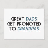 Great Dads Get Promoted to Grandpas Briefkaart (Voorkant)