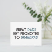 Great Dads Get Promoted to Grandpas Briefkaart (Staand voorkant)