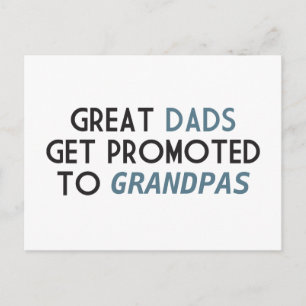 Great Dads Get Promoted to Grandpas Briefkaart
