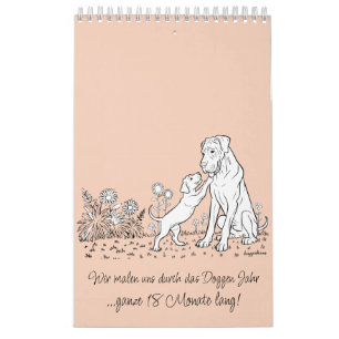 Great Dane 18-maanden kleurboek gepersonaliseerd Kalender