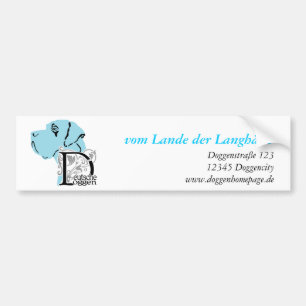 Great Dane aangepast logo en tekst Bumpersticker