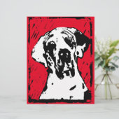 Great Dane aankondigingskaarten (Staand voorkant)