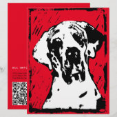 Great Dane aankondigingskaarten (Voorkant / Achterkant)