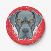 Great Dane Abstract Papieren Bordje (Voorkant)