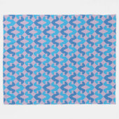 Great Dane abstract patroon Fleece Deken (Voorkant (Horizontaal))