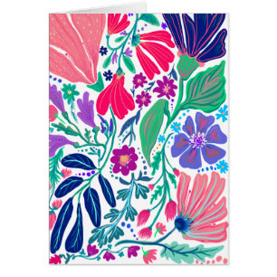 Great Dane abstracte bloem uitnodiging 