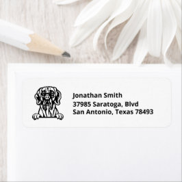 GREAT DANE Afbeelding op het terugkeeradres Etiket