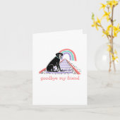 Great Dane Afscheid Kaart (Gele Bloem)