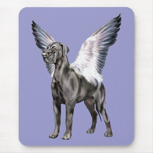 Great Dane Angel Black UC Muismat (Voorkant)