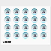 Great Dane Angel Merle Ronde Sticker (Vel)