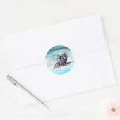 Great Dane Angel Merle Ronde Sticker (Envelop)