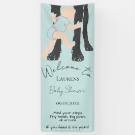 Great Dane Baby Shower welkom Spandoek