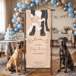 Great Dane Baby Shower welkom Spandoek