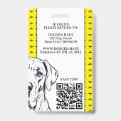 Great Dane bedrijfs-ID Easy Tipp Badge (Achterkant)