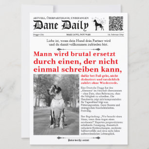 Great Dane Beste Vriend Valentijns Krantkaart Feestdagenkaart
