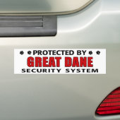 Great Dane Beveiliging Bumpersticker (Op auto)