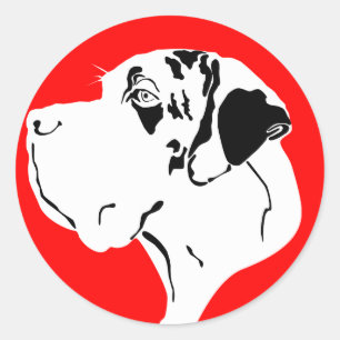 Great Dane Big Head merle is already in Dutch as t Ronde Sticker