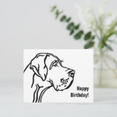 Great Dane Birthday Briefkaart (Staand voorkant)