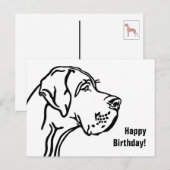 Great Dane Birthday Briefkaart (Voorkant / Achterkant)
