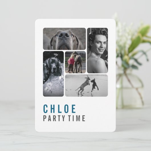 Great Dane Birthday Invitation Kaart (Staand voorkant)