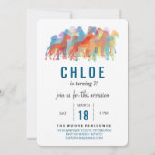 Great Dane Birthday Invitation Kaart (Achterkant)