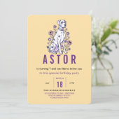 Great Dane Birthday Invitation Kaart (Staand voorkant)