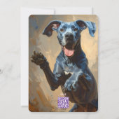 Great Dane Birthday Invitation Kaart (Achterkant)