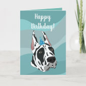  Great Dane Birthday Kaart (Voorkant)