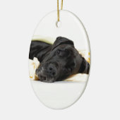 Great Dane - black / Deutsche Dogge - schwarz Keramisch Ornament (Links)