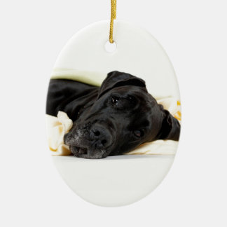 Great Dane - black / Deutsche Dogge - schwarz Keramisch Ornament
