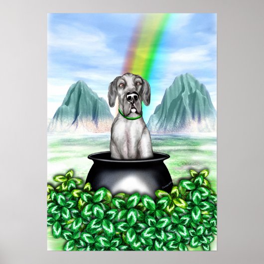 Great Dane Black UC Pot O Gold Poster (Voorkant)