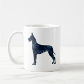 Great Dane Black Waterverf Silhouette Koffiemok (Links)