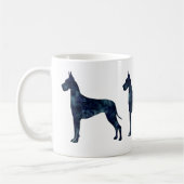 Great Dane Black Waterverf Silhouette Koffiemok (Links)
