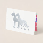 Great Dane bloemmotief binnen folie  Kaarten (Voorkant)