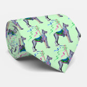 Great Dane Blue Carousel Stropdas (Opgerold)