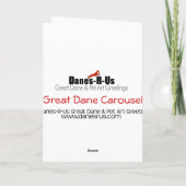 Great Dane Blue Carrousel - Gepersonaliseerd Kaart (Achterkant)