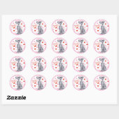 Great Dane Blue Kiss Ronde Sticker (Vel)