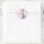 Great Dane Blue Kiss Ronde Sticker (Tas)