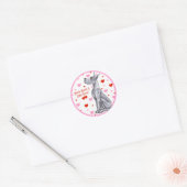 Great Dane Blue Kiss Ronde Sticker (Envelop)