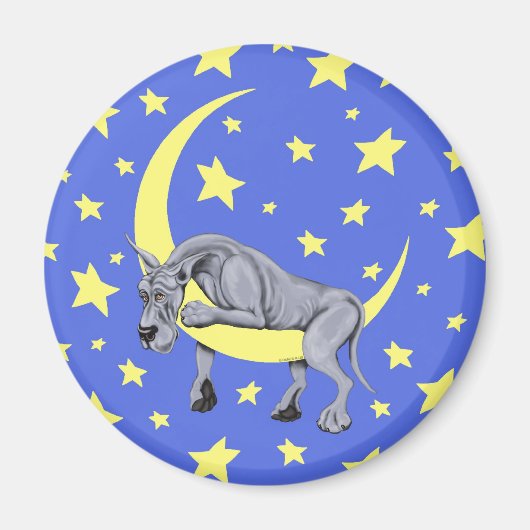 Great Dane Blue Twinkle - Gepersonaliseerd Magneet (Voorkant)