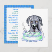 Great Dane Blue UC Birthday Cake Face Kaart (Voorkant / Achterkant)