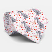 Great Dane Blue UC Valentijnsdag Kiss Stropdas (Opgerold)