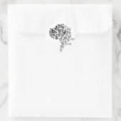 Great Dane Botanische Blad Silhouet Ronde Sticker (Tas)
