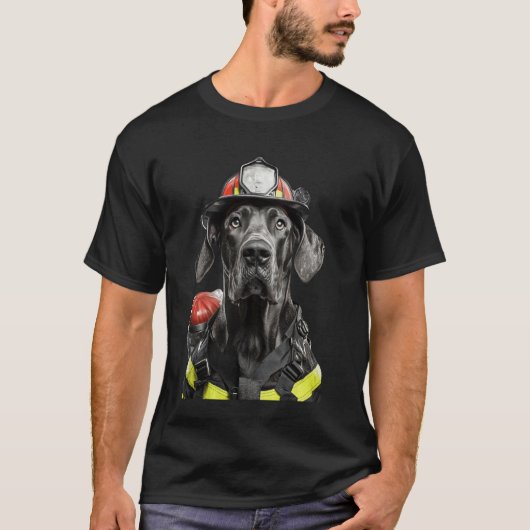 Great Dane brandweerman T-shirt (Voorkant)